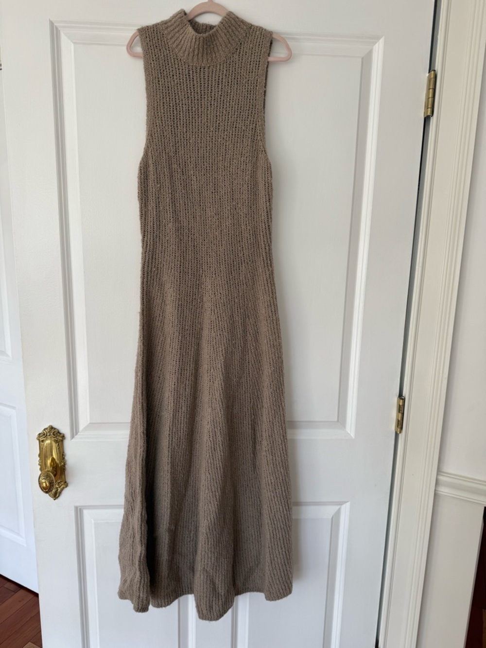 Banana Republic Sleeveless Knit Dress in Taupe